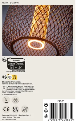 Metallic Glow Standard 230 V Ampoules LED Zyl E27 Spiral 200lm 4,2W 1800K Noir