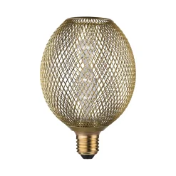 Metallic Glow Standard 230 V Globe LED E27 Helix 130lm 3,5W 1800K Laiton
