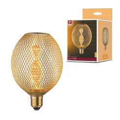 Metallic Glow Standard 230 V Globe LED E27 Helix 130lm 3,5W 1800K Laiton