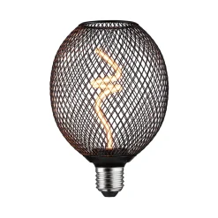 Metallic Glow Standard 230 V Globe LED 160lm 4W 1800K gradable Noir