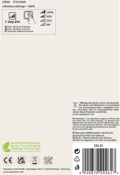 Metallic Glow Standard 230 V Globe LED 160lm 4W 1800K gradable Noir