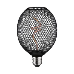 Metallic Glow Standard 230 V Globe LED 160lm 4W 1800K gradable Noir