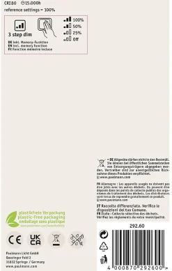 Metallic Glow Standard 230 V Ampoules LED Zyl 180lm 4W 1800K gradable Laiton