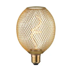 Metallic Glow Standard 230 V Globe LED 180lm 4W 1800K gradable Laiton