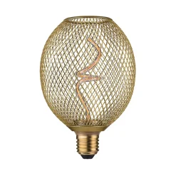 Metallic Glow Standard 230 V Globe LED 180lm 4W 1800K gradable Laiton