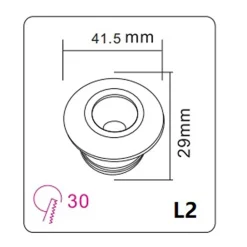 Mini spot LED encastrable 3W DC 12V Blanc froid 6000k