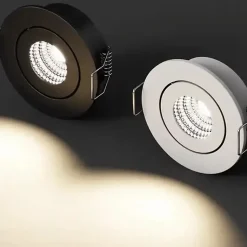 Mini Spot LED Encastrable 1.5W Blanc 52mm - Blanc Neutre 4000K - 5500K - SILAMP