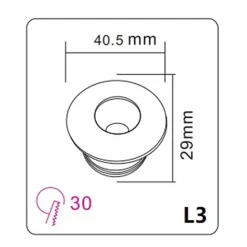 Mini spot LED encastrable 3W DC 12V 3000K Blanc chaud avec Osram Puce