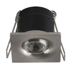Mini spot LED 1W orientable carré Mat chrome