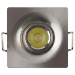 Mini spot LED 1W orientable carré Mat chrome