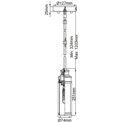 Mini-suspension Payne 1 lumière