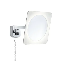 Miroir cosmétique LED Bela Avec ampoule IP44 3000K 260lm 230V 5,7W Chrome Blanc Miroir