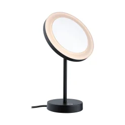 Miroir cosmétique LED Masua IP44 White Switch 55lm 230V 4W Noir mat