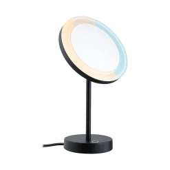 Miroir cosmétique LED Masua IP44 White Switch 55lm 230V 4W Noir mat