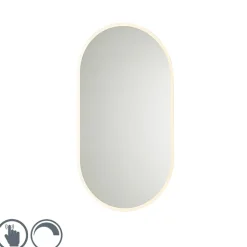 Miroir de salle de bain moderne avec LED et variateur tactile - Bouwina
