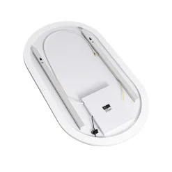 Miroir de salle de bain moderne avec LED et variateur tactile - Bouwina