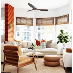 Modulo de KlassFan - Super destratificateur et ventilateur DC 132 cm Blanc pales bois sombre sans Lumière 25 à 40 m²