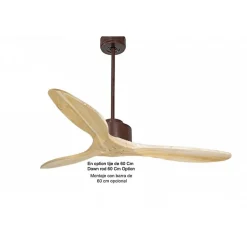 Modulo de KlassFan - Super destratificateur et ventilateur DC 132 cm Marron pales bois clair sans Lumière 25 à 40 m²