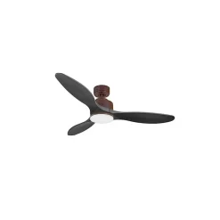Modulo de KlassFan - Super destratificateur et ventilateur DC 132 cm Marron bois noir Lumière dimmable 25 à 40 m²