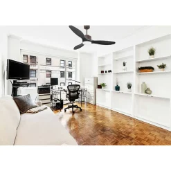 Modulo de KlassFan - Super destratificateur et ventilateur DC 132 cm Chocolat bois noir Lumière dimmable 25 à 40 m²