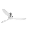 Modulo de KlassFan - Super destratificateur et ventilateur DC 132 cm Chrome pales bois blanc sans Lumière 25 à 40 m²