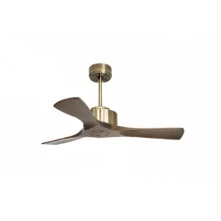 Modulo de KlassFan - Super destratificateur et ventilateur DC 106 cm Laiton pales bois sombre sans Lumière 15 à 20 m²