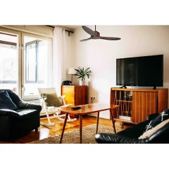 Modulo de KlassFan - Super destratificateur et ventilateur DC 132 cm Marron pales bois sombre sans Lumière 25 à 40 m²