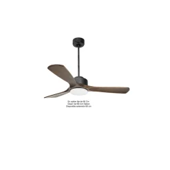 Modulo de KlassFan - Super destratificateur et ventilateur DC 132 cm Gris basalte pales bois Lumière dimmable 25 à 40 m²