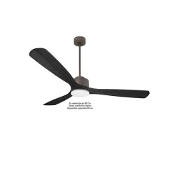 Modulo de KlassFan - Super destratificateur et ventilateur DC 166 cm Chocolat pales bois noir avec Lumière 30 à 60 m²