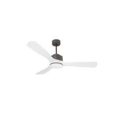 Modulo de KlassFan - Super destratificateur et ventilateur DC 132 cm Chocolat bois blanc Lumière dimmable 25 à 40 m²