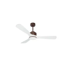 Modulo de KlassFan - Super destratificateur et ventilateur DC 132 cm Marron pales bois blanc Lumière dimmable 25 à 40 m²