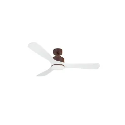 Modulo de KlassFan - Super destratificateur et ventilateur DC 132 cm Marron pales bois blanc Lumière dimmable 25 à 40 m²