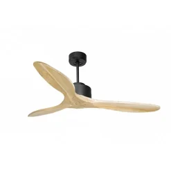 Modulo de KlassFan - Super destratificateur et ventilateur DC 132 cm Gris basalte pales bois clair sans Lumière 25 à 40 m²