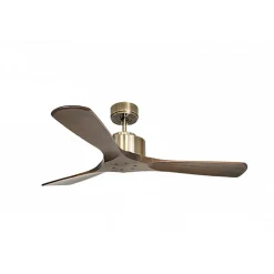 Modulo de KlassFan - Super destratificateur et ventilateur DC 132 cm Laiton pales bois sombre sans Lumière 25 à 40 m²