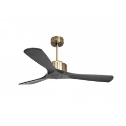 Modulo de KlassFan - Super destratificateur et ventilateur DC 132 cm Laiton pales bois noir sans Lumière 25 à 40 m²