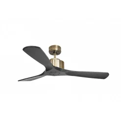 Modulo de KlassFan - Super destratificateur et ventilateur DC 132 cm Laiton pales bois noir sans Lumière 25 à 40 m²