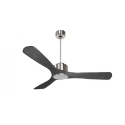 Modulo de KlassFan - Super destratificateur et ventilateur DC 132 cm Chrome pales bois noir sans Lumière 25 à 40 m²