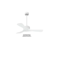 Modulo de KlassFan - Super destratificateur et ventilateur DC 106 cm Blanc pales bois blanc sans Lumière 15 à 20 m²
