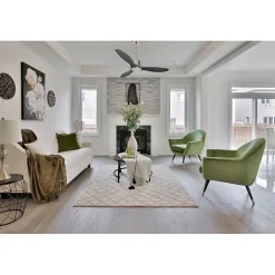 Modulo de KlassFan - Super destratificateur et ventilateur DC 132 cm Chrome pales bois noir sans Lumière 25 à 40 m²