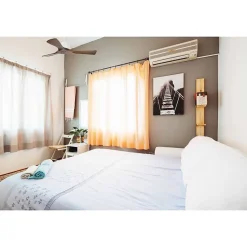 Modulo de KlassFan - Super destratificateur et ventilateur DC 106 cm Blanc pales bois sombre sans Lumière 15 à 20 m²