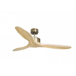 Modulo de KlassFan - Super destratificateur et ventilateur DC 132 cm Laiton pales bois clair sans Lumière 25 à 40 m²