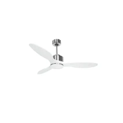 Modulo de KlassFan - Super destratificateur et ventilateur DC 132 cm Chrome bois blanc Lumière dimmable 25 à 40 m²