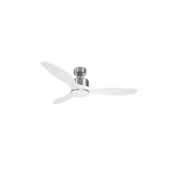 Modulo de KlassFan - Super destratificateur et ventilateur DC 132 cm Chrome bois blanc Lumière dimmable 25 à 40 m²