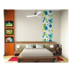 Modulo de KlassFan - Super destratificateur et ventilateur DC 106 cm Chocolat pales bois blanc sans Lumière 15 à 20 m²