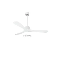 Modulo de KlassFan - Super destratificateur et ventilateur DC 132 cm Blanc pales bois blanc sans Lumière 25 à 40 m²