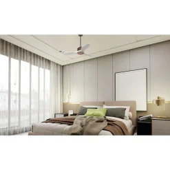 Modulo de KlassFan - Super destratificateur et ventilateur DC 106 cm Marron pales bois blanc sans Lumière 15 à 20 m²