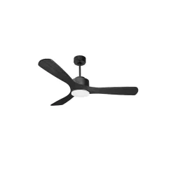 Modulo de KlassFan - Super destratificateur et ventilateur DC 132 cm Gris basalte pales bois noir Lumière dimmable 25 à 40 m²