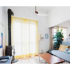 Modulo de KlassFan - Super destratificateur et ventilateur DC 132 cm Marron pales bois blanc sans Lumière 25 à 40 m²