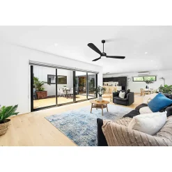 Modulo de KlassFan - Super destratificateur et ventilateur DC 166 cm Gris basalte pales bois noir Lumière dimmable 30 à 60 m²