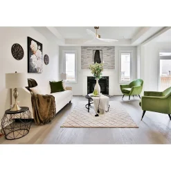 Modulo de KlassFan - Super destratificateur et ventilateur DC 132 cm Laiton pales bois blanc sans Lumière 25 à 40 m²